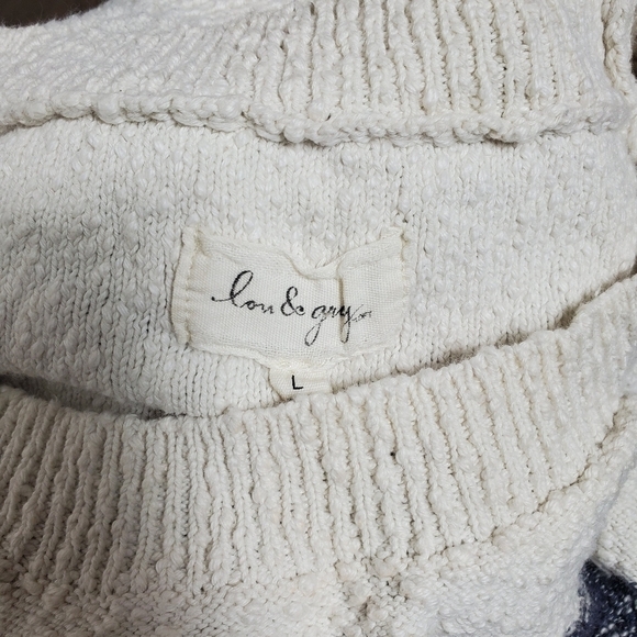 Lou and Grey off white black stripe sweater L - Picture 5 of 9